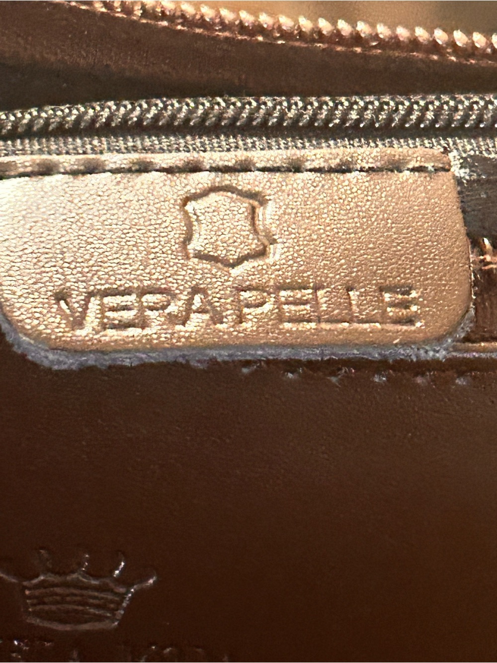 Vera Pelle Daniel Moda small Dark Brown Shoulder Bag EUC #y2k - Picture 6 of 8